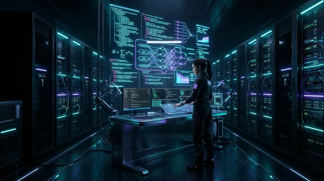 Ilustrasi Arsitektur Teknis 16:9 CodeMidas 2026: Arsitektur Penskalaan Lingkungan RL Coding Agent Langsung dari Kode Sumber (Code Itself), 6-Container Verification, dan Analisis Perilaku Eksplorasi Multi-Turn