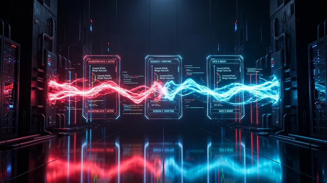 Ilustrasi Arsitektur Teknis 16:9 SWE-Duel (arXiv:2610.12569): Towards a Self-Scaling Arena for Coding Agents, Red-Blue Turn Protocol, 3-Session Validation Gates, dan Analisis 1.500 Pertandingan Turnamen Multi-Repositori