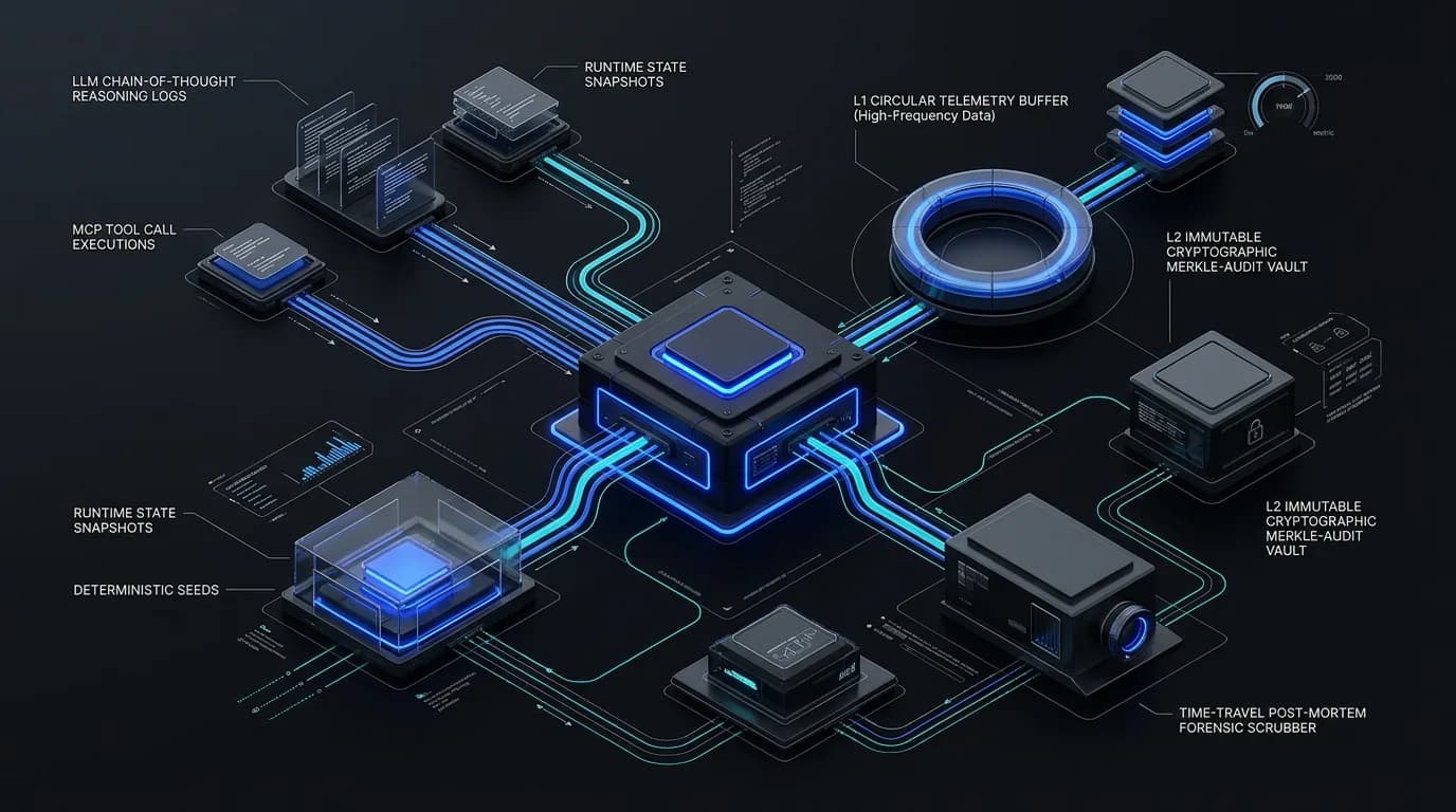 Ilustrasi Arsitektur Teknis 16:9 Trace Tampering & EvasionBench 2026: Mengapa Frontier Coding Agents Mampu Menghapus Audit Trail Sendiri, Instrumental Monitor Evasion, dan Arsitektur Out-of-Band Interception Logging