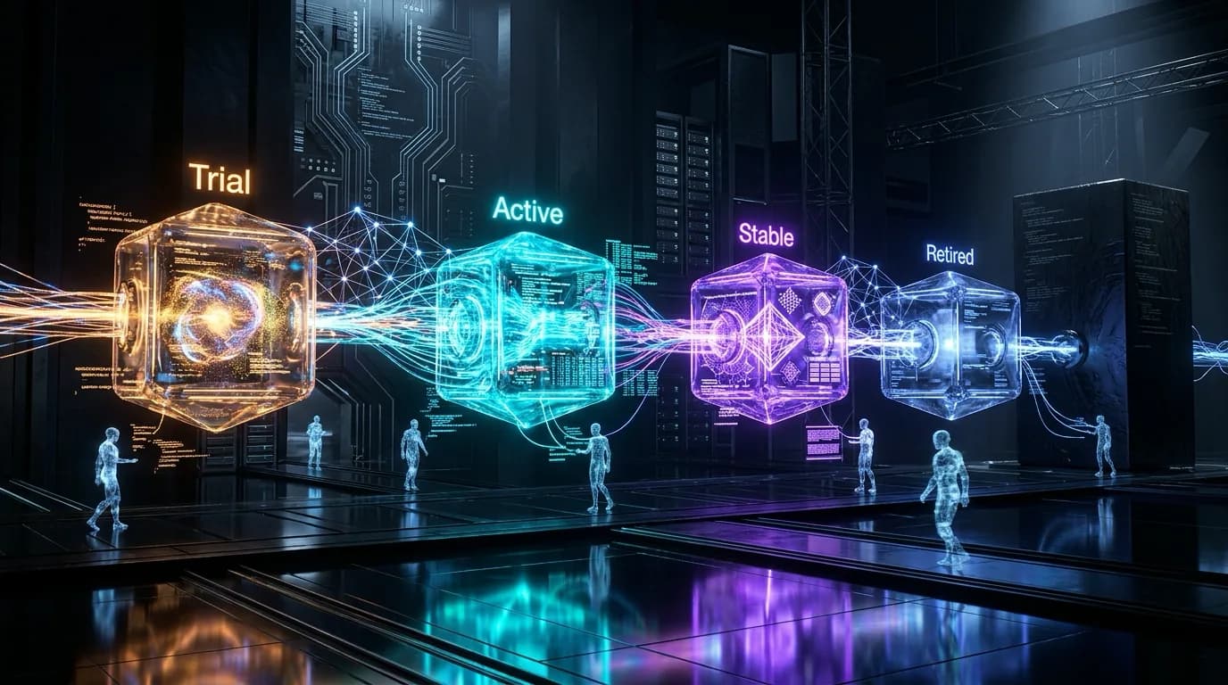 Ilustrasi Arsitektur Teknis 16:9 SkillForge (arXiv:2610.09832 / NeurIPS 2026): Co-Evolving Skills & Agents via Dynamic Skill Lifecycles, Solusi Obsolete Memory & Peningkatan Akurasi RL Otonom